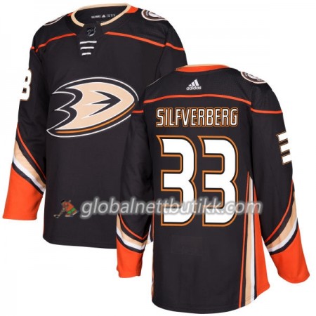 Anaheim Ducks Hockeydrakt Jakob Silfverberg 33 2017-2018 Svart Adidas Authentic - Herre